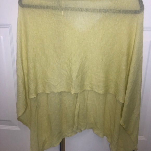 Jacob Yellow Thin Buttoned up Cape/ Cardigan - Picture 2 of 4